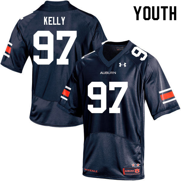 Youth Auburn Tigers #97 Jackson Kelly Navy 2021 College Stitched Football Jersey